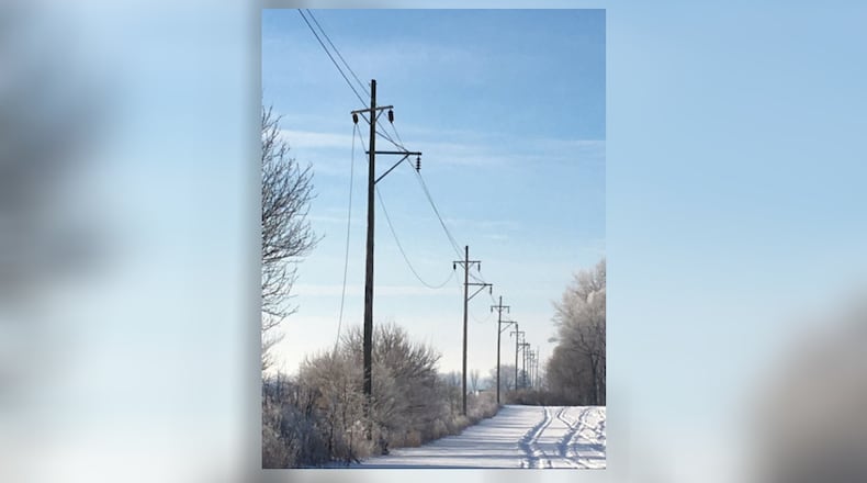 Thousands were without power in Miami County on Wednesday morning, Feb. 17, 2021, due to downed power lines, Dayton Power & Light reported. Photo courtesy Dayton Power & Light.
