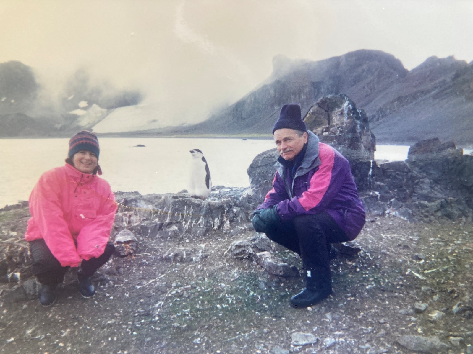 Pat Bell (Left) with her then husband, Bob Bell in Antarctica in 1999. CONTRIBUTED