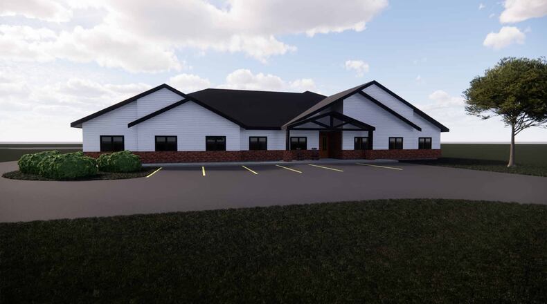 A digital illustration of Gigi's Place, a residential assisted living facility that broke ground in Miami Twp. last month. Each home at 2820 Spring Valley Road will be a little larger than 9,000 square feet with 16 bedrooms, each with its own private bathroom. CONTRIBUTED