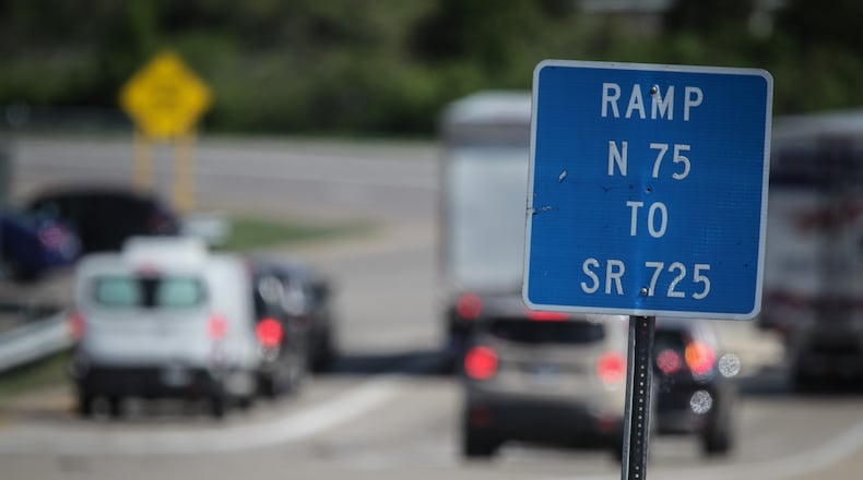 The Ohio Department of Transportation is seeking public comments about plans to address one of the state’s most accident prone and congested corridors at the interchange of state Route 725 and Interstate 75 in Miami Twp.JIM NOELKER/STAFF
