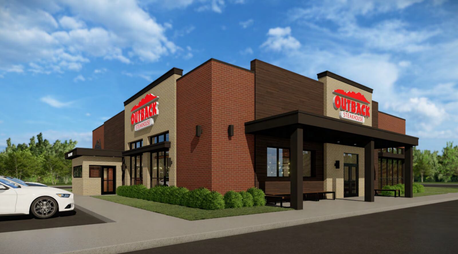 An Outback Steakhouse is proposed near Interstate 675 and Wilmington Pike at Cornerstone North Boulevard in Centerville (CONTRIBUTED PHOTO).
