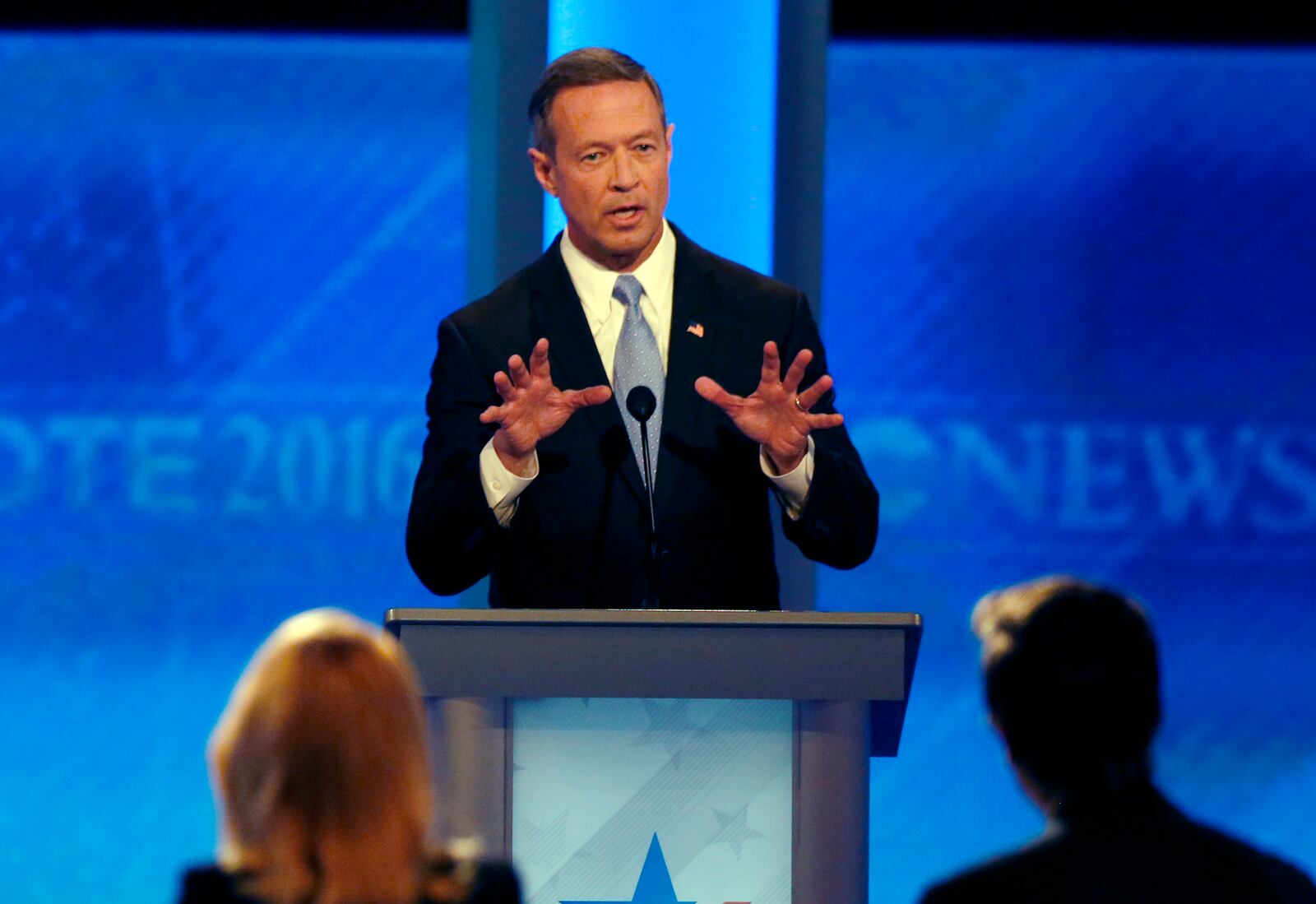 Martin OMalley speaks during a Democratic presidential primary debate Saturday, Dec. 19, 2015, at Saint Anselm College in Manchester, N.H. (AP Photo/Jim Cole)