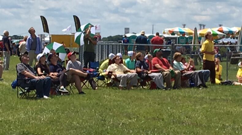 Crowds watch Saturday's Vectren Dayton Air Show BARRIE BARBER / STAFF