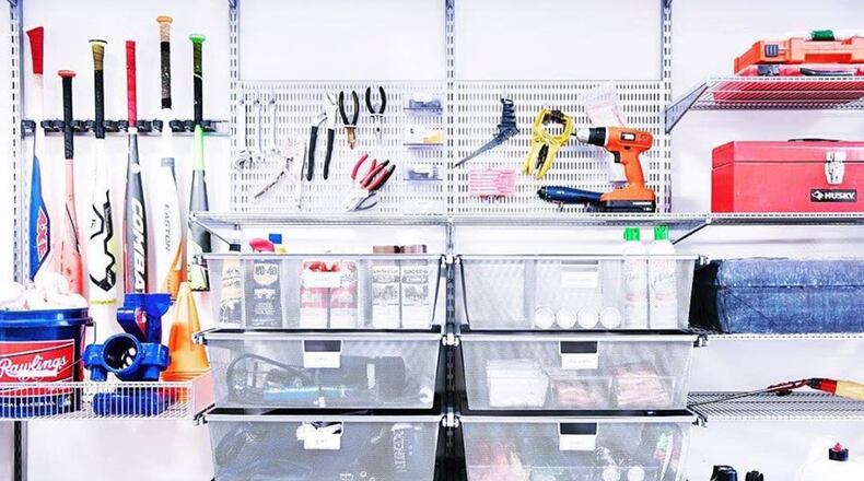 A garage organized by The Home Edit. (The Home Edit)