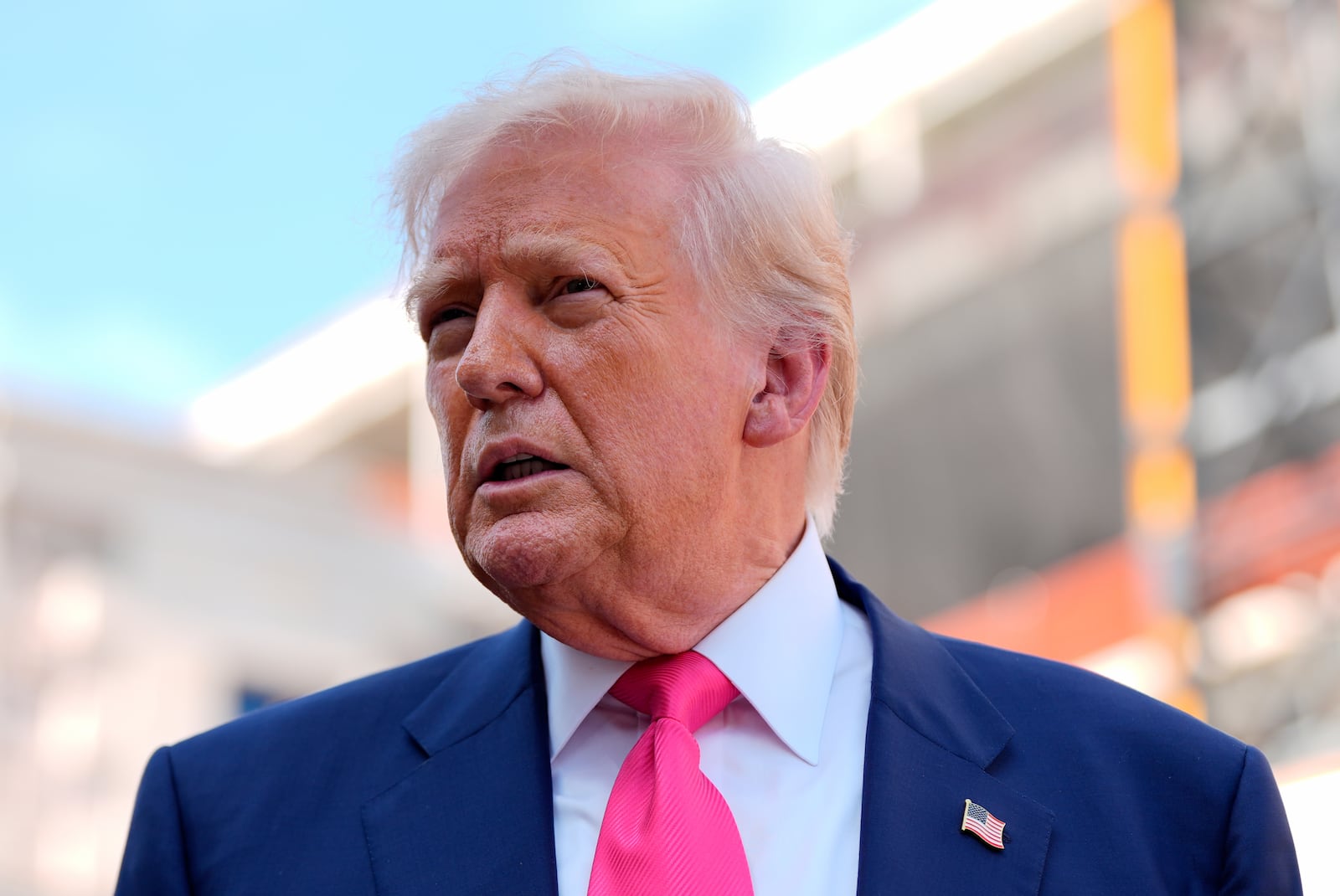 President Donald Trump visits the Federal Reserve, Thursday, July 24, 2025, in Washington. (AP Photo/Julia Demaree Nikhinson)