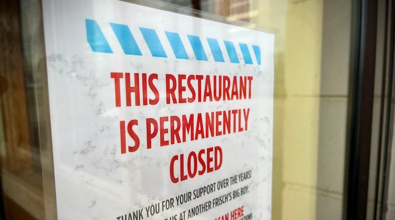 The Frisch’s Big Boy restaurant at 3110 Colonel Glenn Highway in Fairborn is permanently closed. NATALIE JONES/STAFF