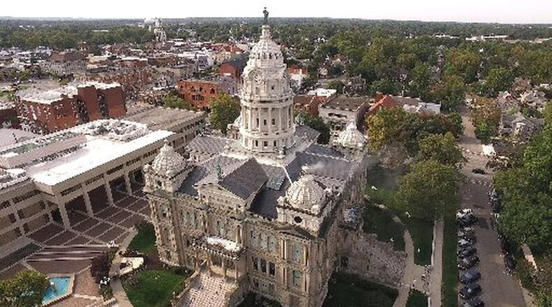 Jeff Covault, 48, pleaded not guilty to rape for alleged sexual conduct with a 21-old-woman March 2 in the parking lot of The Vault on North County Road 25A, Troy. His case is being heard in the Miami County Courthouse, shown here. STAFF PHOTO/TY GREENLEES