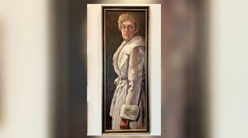 Works by late local artist Eunice Bronkar will be part of a special auction benefiting the collections at the Springfield Museum of Art on Oct. 19. Bronkar painted a variety of things including portraits such as this, her self portrait. CONTRIBUTED