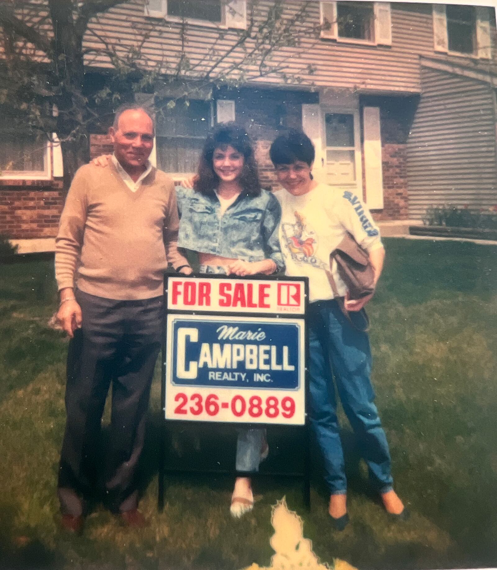 Lynda Anello's mom, Marie Campbell (Duncan,) built a successful real estate career, despite challenges, the main one being that English wasn't her first language. She is shown with her real estate sign with her dad, Anello's grandfather Corso (L), and Anello (center). CONTRIBUTED