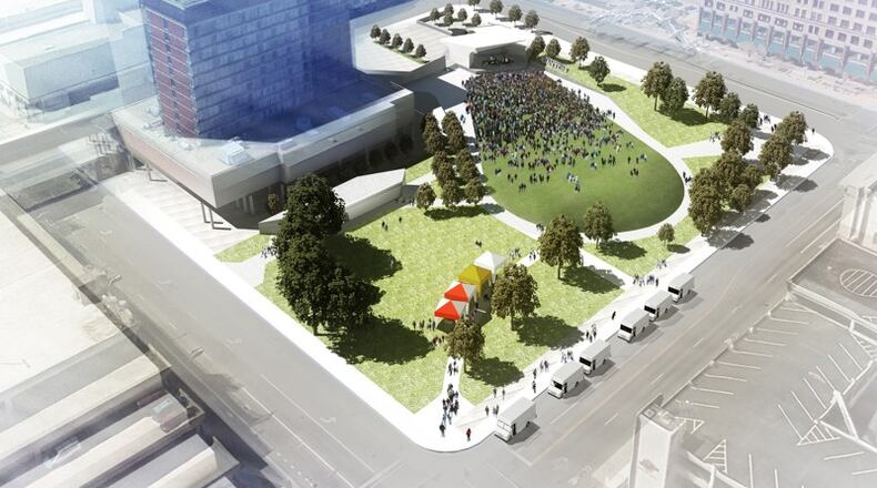 Dayton received new construction bids for Levitt Pavilion Dayton which is planned for opening next summer. CONTRIBUTED