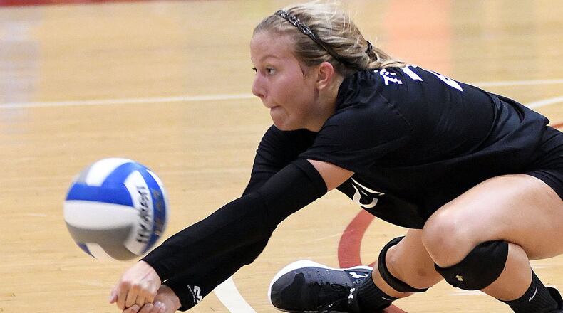 Sophomore Taylor Yontz, a Shawnee graduate, is Wittenberg’s starting libero. NICK FALZERANO / CONTRIBUTED