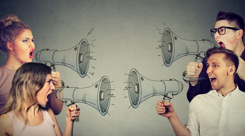 Shutterstock image illustrating  people in an argument.