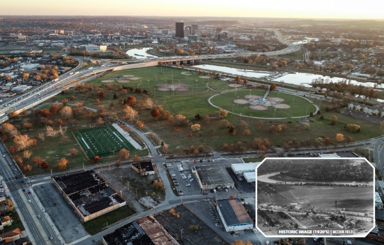 Dayton proposes to spend millions of dollars upgrading and modernizing the Kettering Field sports complex. CONTRIBUTED