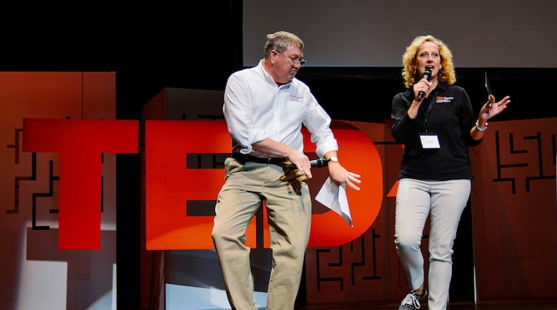 Ron Rollins (left) and Diane Farrell were the co-chairs of TEDXDayton in 2016. BRIANA SNYDER / KNACK CREATIVE