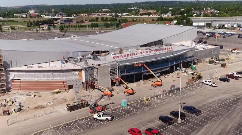 Phase two of a three-year, $72 million renovation of UD Arena is in full swing with two shifts of workers. TY GREENLEES / STAFF