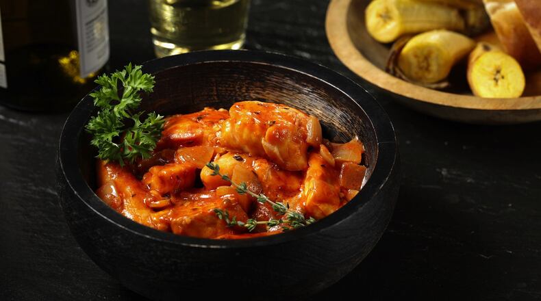 Jamaican rundown (fish stew) gets its name from the long simmering time needed to thicken fresh coconut milk. But that’s avoided when you use canned. (Abel Uribe/Chicago Tribune/TNS)