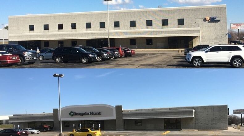 A before-and-after shot shows the progress made on the Bargain Hunt building. It is now open and will celebrate its grand opening on Friday. CONTRIBUTED