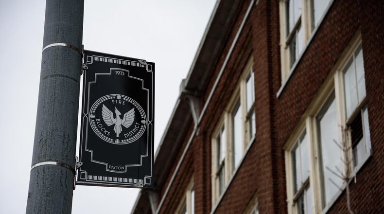 The Huffman Lofts at Dayton’s Fire Blocks District, centered around the 100 block of East Third Street, is showing signs of life. The redevelopment project will include loft apartments, which will be accompanied by retail, food and entertainment development. Here’s a look at construction progress to date as of Jan. 9, 2019. TOM GILLIAM/CONTRIBUTED