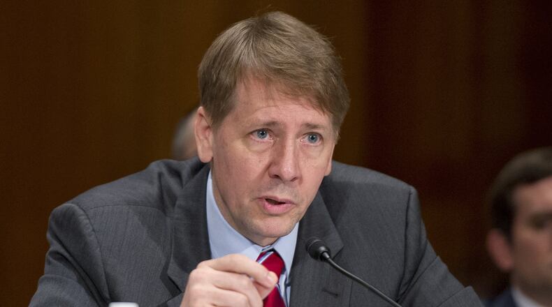 Richard Cordray, director of the Consumer Financial Protection Bureau, testifies on Sept. 20, 2016, before the Senate Committee on Banking, Housing and Urban Affairs about Wells Fargo. (Ron Sachs/CNP/Sipa USA/TNS)