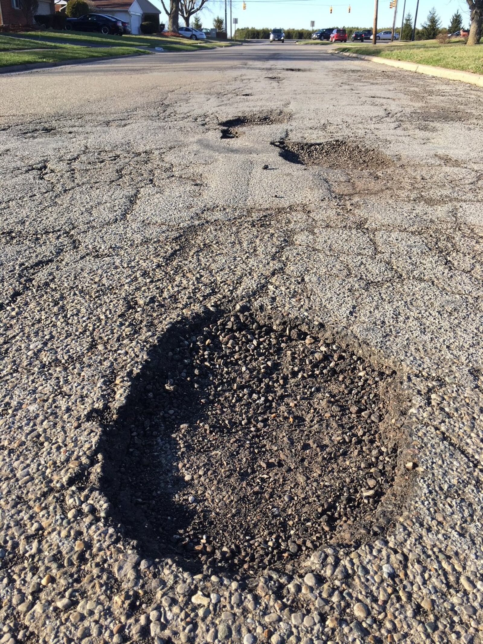 The city of Xenia says Colorado Drive is among the streets rated high in priority for road repairs. The city says to repave it would cost more than $1 million, but there’s only enough revenue to budget about $500,000 annually for repairing all city streets. Richard Wilson/Staff
