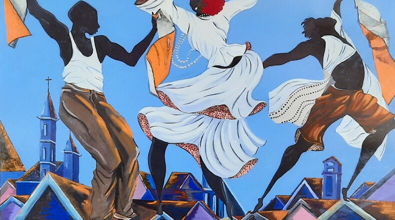 "Dance to THE MOVEMENT" by artist Alice Gatewood Waddell is among the artworks on display for Black History Month at Edward A. Dixon Gallery, 118 W. First St., in Dayton. CONTRIBUTED