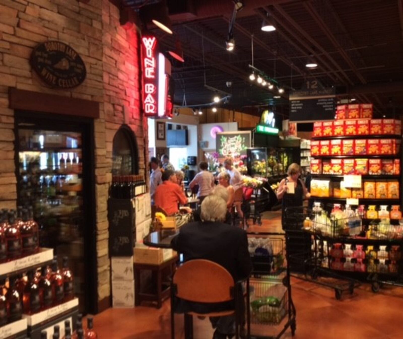 The wine-tasting bar at Dorothy Lane Market’s Washington Square store. MARK FISHER/STAFF