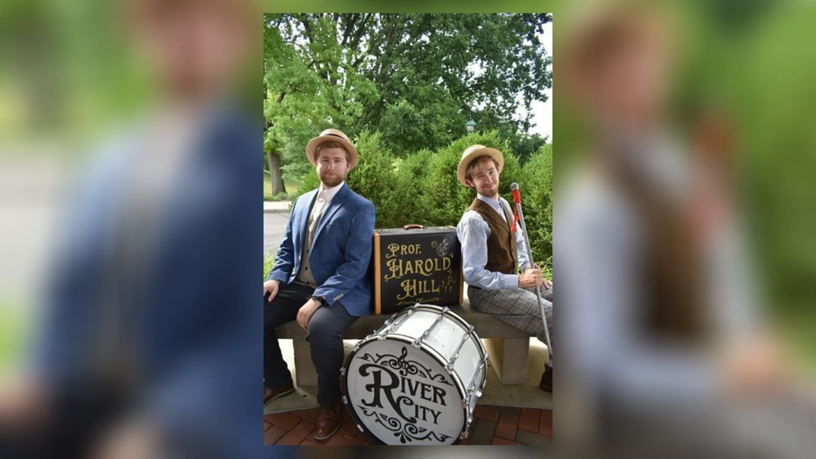 Bobby Morgan (left) and John Morgan portray Harold Hill in Epiphany Lutheran Church's production of "The Music Man." 