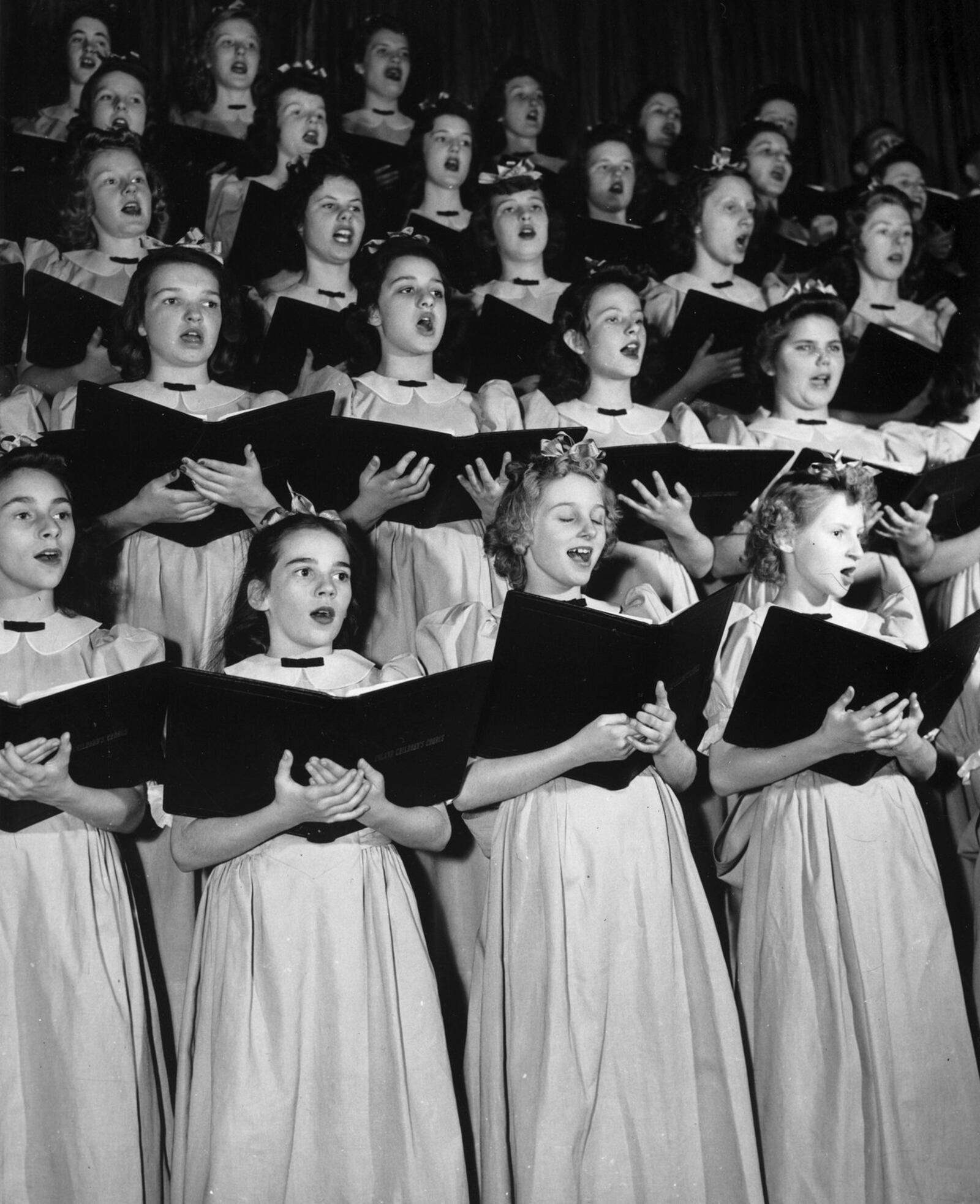 The girls section of the Inland Children’s Chorus photographed in 1942. Photo: InlandChorus.com