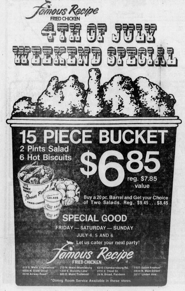Fourth of July advertisement pages