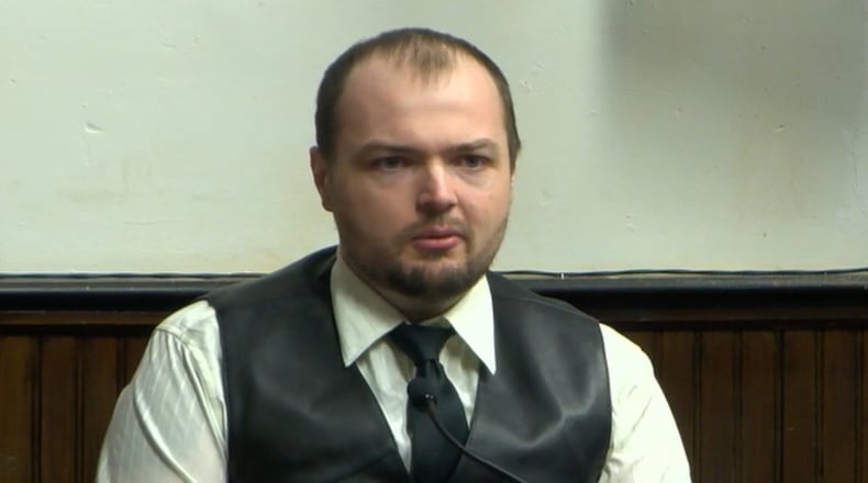 George Wagner IV testifies in his murder trial on Wed., Nov. 16, 2022. Wagner is accused of killing eight members of Pike County's Rhoden family in 2016. WCPO/CONTRIBUTED