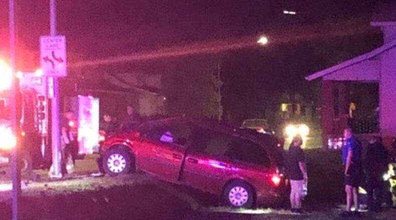 Police: Driver in need of medical attention after crashing into a pole. PHOTO BY  CHARLIE SKELTON