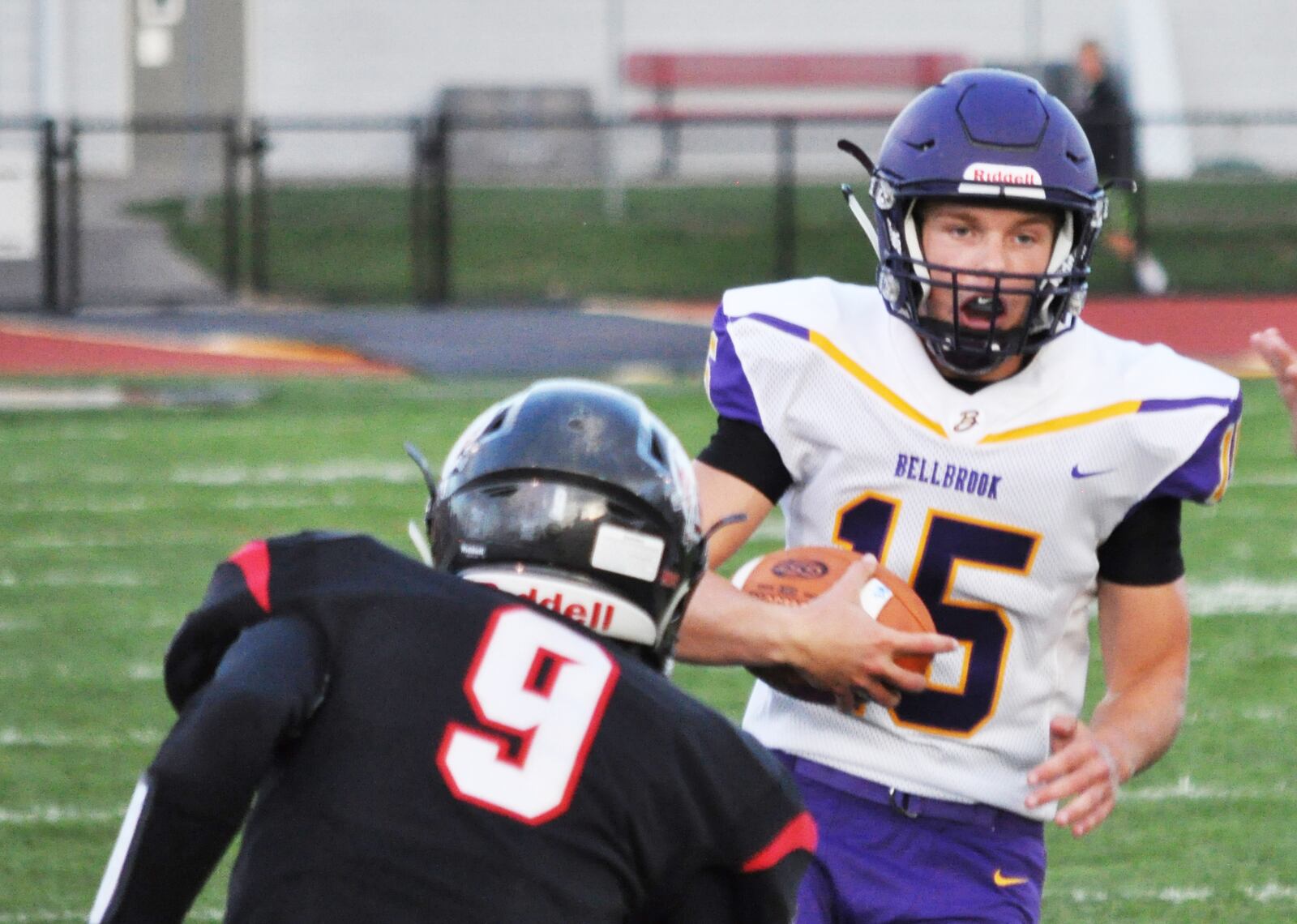 Bellbrook senior QB Brendan Labensky (right) has completed 33 of 59 passes for 618 yards and 13 touchdowns. NICK DUDUKOVICH / CONTRIBUTED