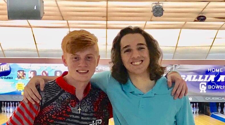 From left, Bryce Oliver of Cuyahoga Falls and Drew Sacks of Vandalia. Sacks beat Oliver for the JTBA championship title. CONTRIBUTED