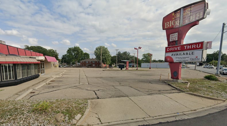 A Frisch's Big Boy operated at 4830 S. Dixie Drive for nearly 60 years before closing in 2023. The vacant site sits immediately north of 2705 Lehigh Place, a property Moraine City Council rezoned from residential use to a neighborhood business zone Thursday, Aug. 28, 2025, paving the way for a Wawa gas station and convenience store. Image from Google.