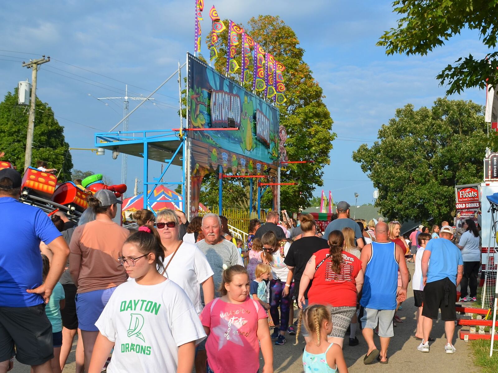 Crowds move through the Greene County fair on Wednesday Aug. 3.