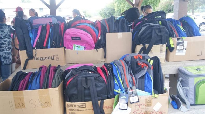 A backpack/school supply giveaway for military families will be held Sunday, July 30 at the Holiday Inn Dayton/Fairborn near Wright State University. CONTRIBUTED