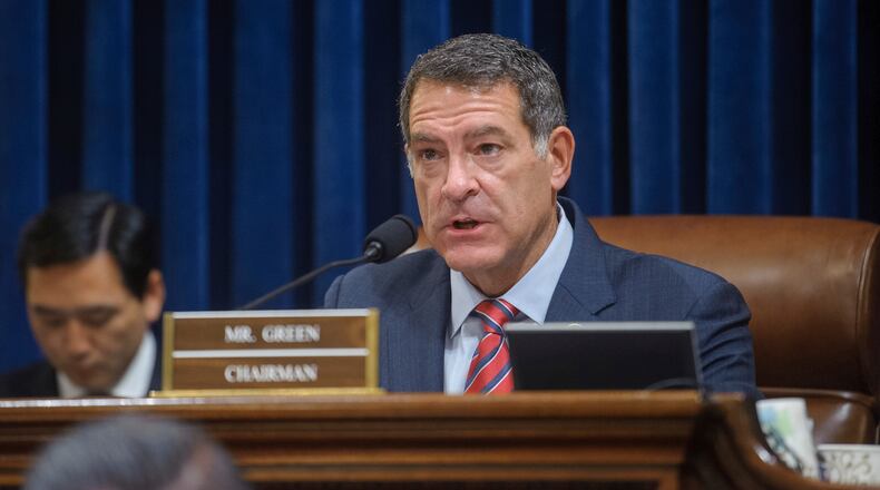 House Committee on Homeland Security Chairman Rep. Mark Green, R-Tenn., presides over the House Committee on Homeland Security hearing examining the assassination attempt of July 13, on Capitol Hill, Tuesday, July 23, 2024, in Washington. (AP Photo/Rod Lamkey, Jr.)