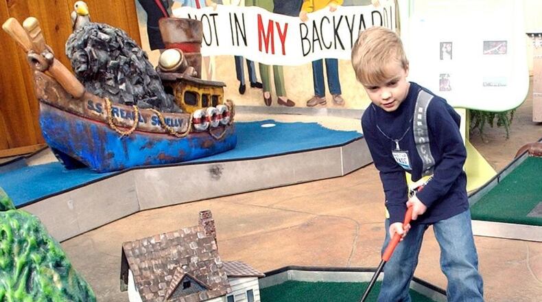 A new exhibit at the Boonshoft Museum of Discovery will allow families to enjoy a game of miniature golf at the same time they re learning important environmental lessons. CONTRIBUTED