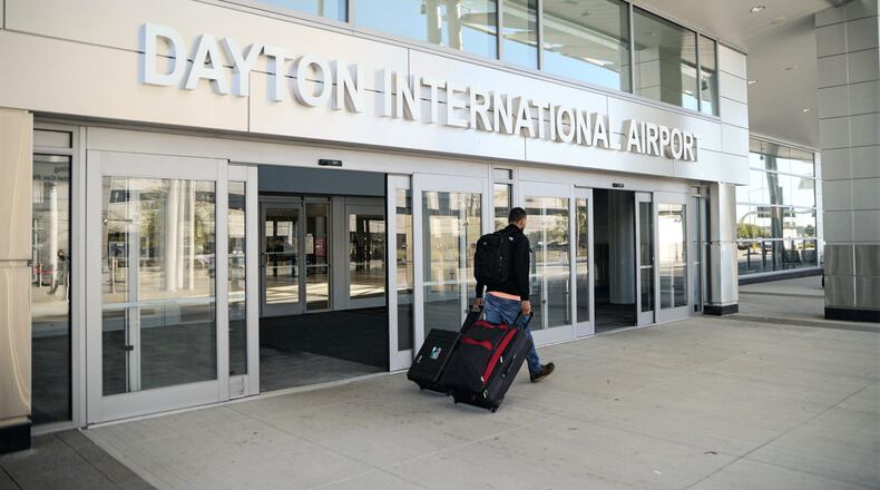 Front entrance of Dayton International Airport.