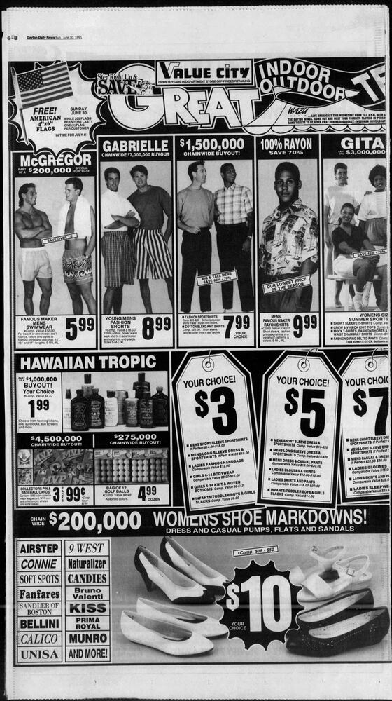 Fourth of July advertisement pages