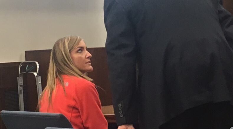 The sentencing of Jessica Langford, shown here during her trial last month, has been delayed until May 29. NICK BLIZZARD/STAFF