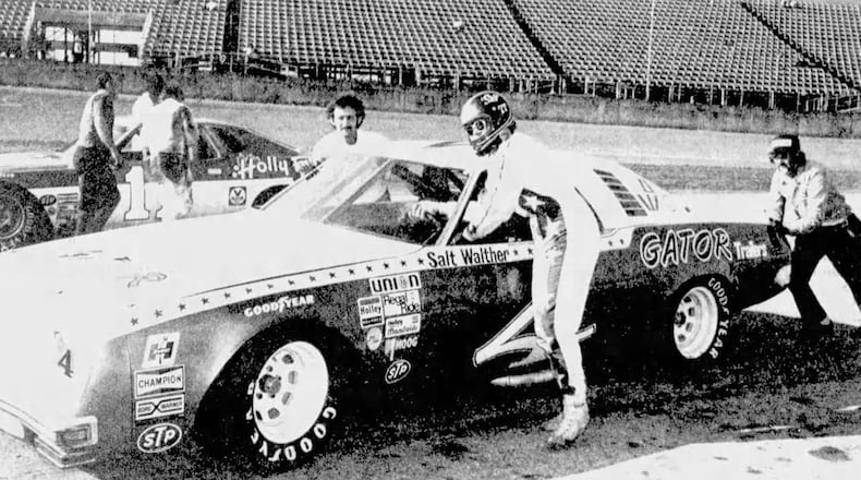 Salt Walther before the Daytona 500 in 1977. DAYTONA BEACH MORNING JOURNAL ARCHIVES