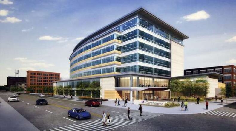 CareSource has changed its design for the office tower it wants to build on East First Street. This was the initial design. CONTRIBUTED