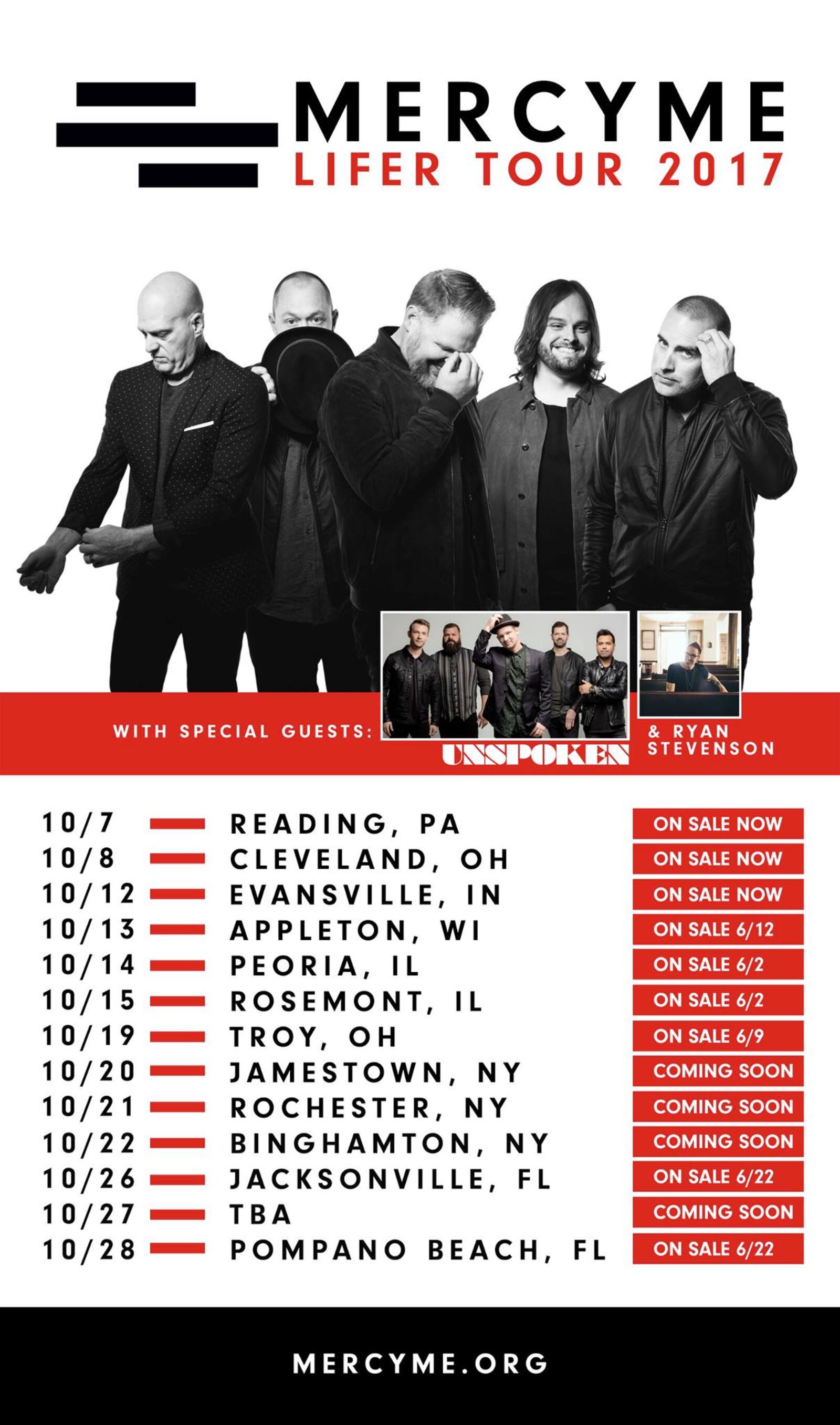 MercyMe brings its Lifer Tour to Hobart Arena in Troy on Oct. 19. (Source: Facebook)
