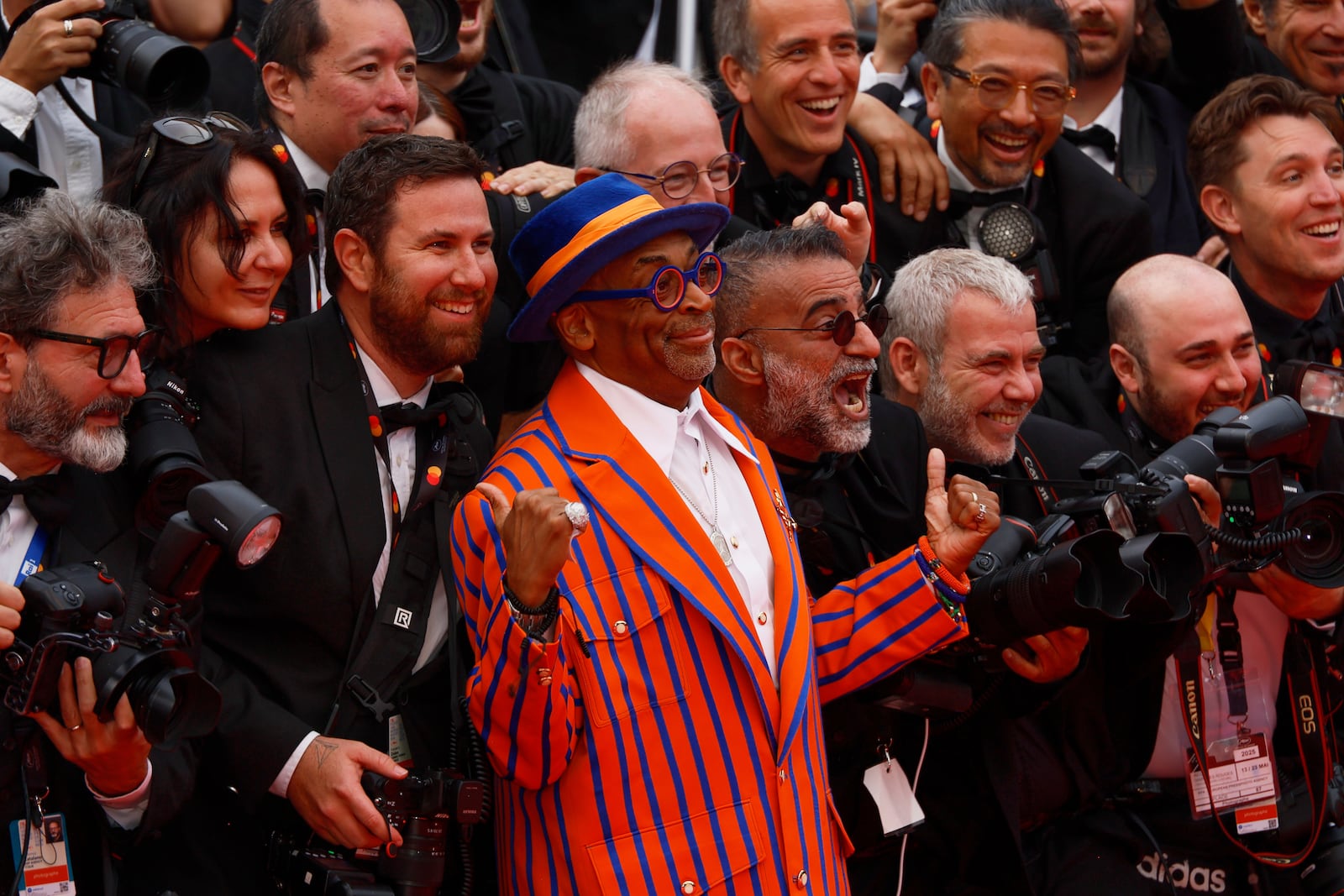 Director Spike Lee poses for photographers upon arrival at the premiere of the film 'Highest 2 Lowest' at the 78th international film festival, Cannes, southern France, Monday, May 19, 2025. (Photo by Joel C Ryan/Invision/AP)