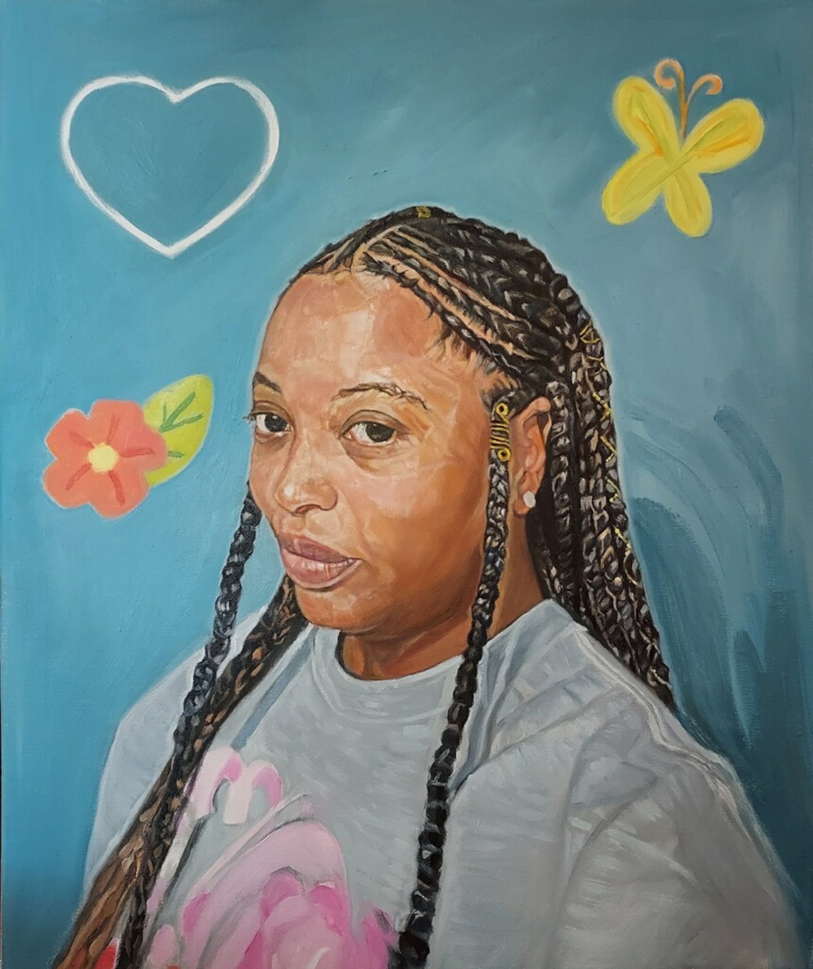 This oil painting entitled "Love Our Women 3" is by Morris Howard and is  part of the African American Visual Artists Guild (AAVAG) Exposition Through Art Program "What's New?" traveling art exhibit. CONTRIBUTED