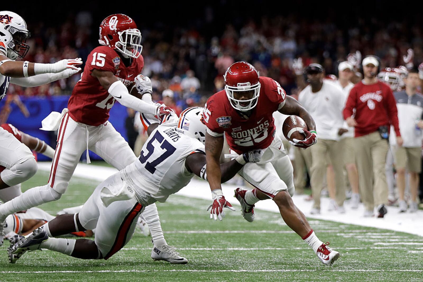  during the Allstate Sugar Bowl at the Mercedes-Benz Superdome on January 2, 2017 in New Orleans, Louisiana.