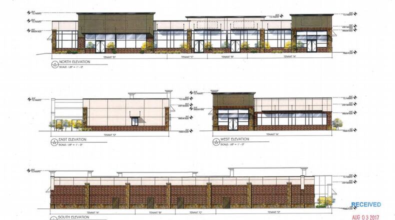 Plans show what the renovated Logan’s Roadhouse would look like. CONTRIBUTED