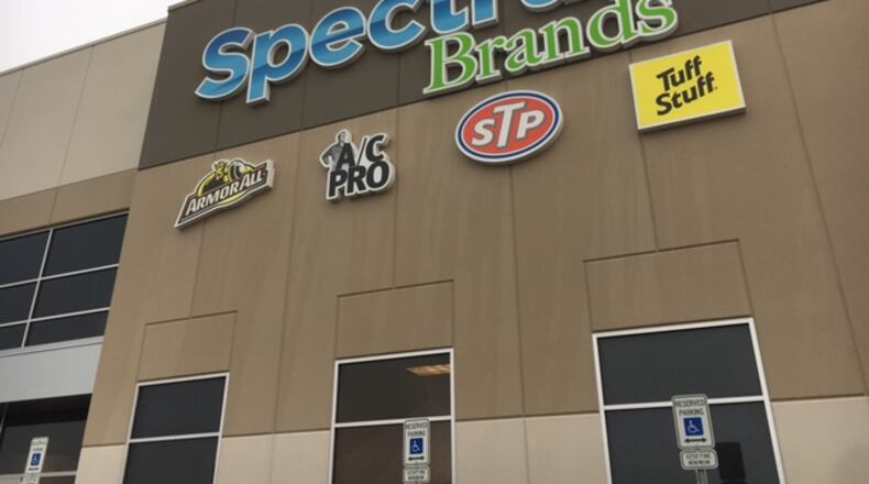 The Spectrum Brands auto products distribution center covers some 570,000 square feet and employs nearly 350 people. The developer behind the building is North Point Development. THOMAS GNAU/STAFF