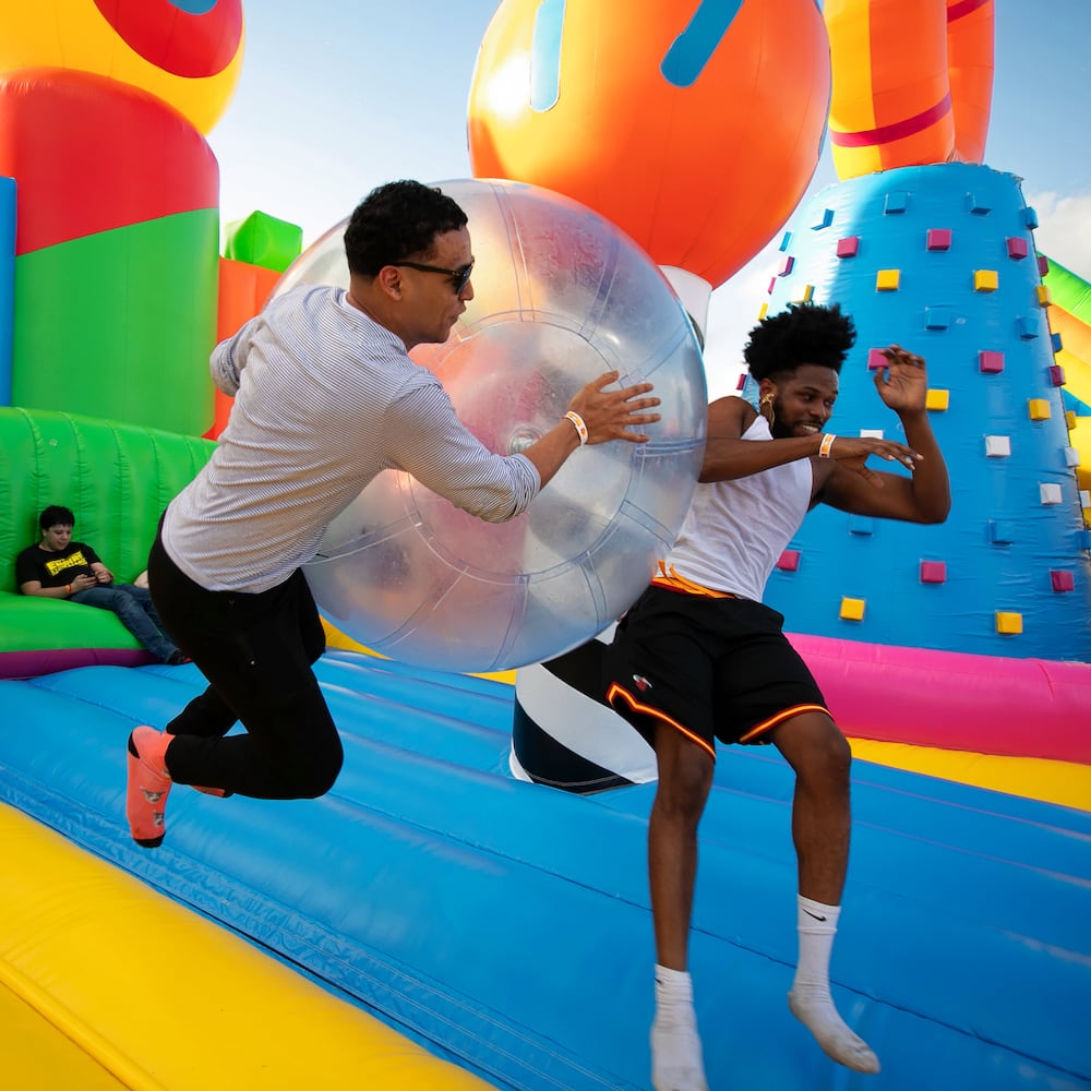 PHOTOS: The World’s Largest Bounce House is inflated fun